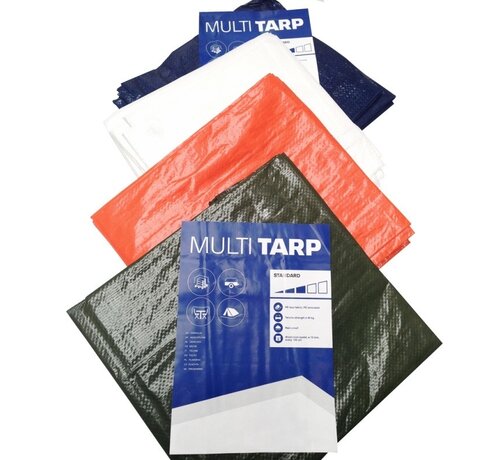 Abdeckplane - 6x8m - weiß - PE-110