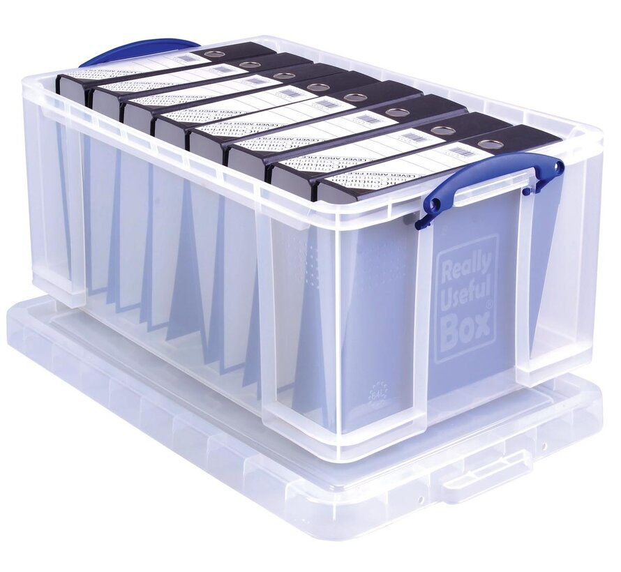 Really Useful Box - Aufbewahrungsbox 64 Liter - transparent