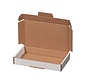Briefkastenbox Wellpappe E-Welle 180 x 115 x 30 mm A6 Weiß - inklusive zusätzlichem Verschluss - Bündel mit 50 Versandkartons