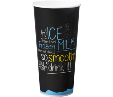Karton-Milchshakebecher - ICE is (N)ICE - 500ml - 1000 Stück