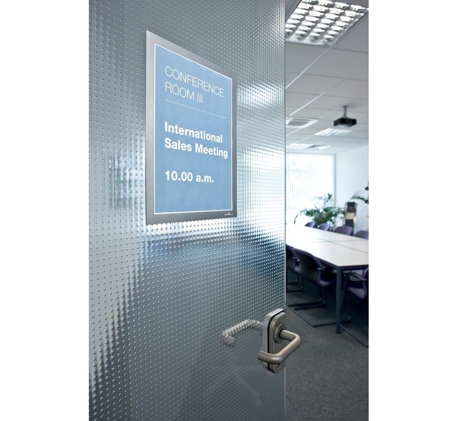 Durable - Duraframe Magnetic - A4 Silber - in hängender Hülle