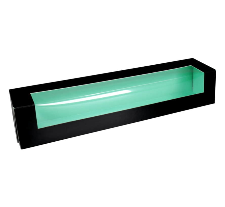 Macaron-Schachteln - Für 10 Stück - 260x47x47mm - schwarz/mintgrün - 400 Stück