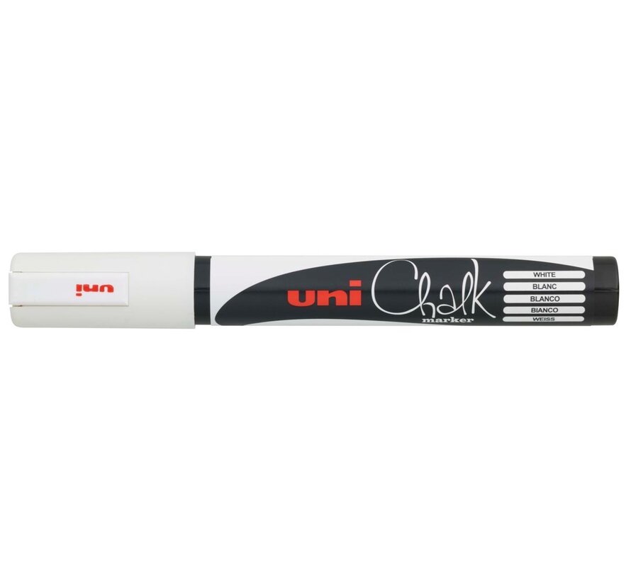 Uni-ball - Kreidemarker - weiß - Rundspitze
