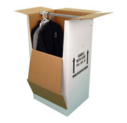 Kleiderbox Garderobenbox inklusive Stange Paket - Umzugskarton für Kleidung 102 x 50 x 50 - 1 Karton