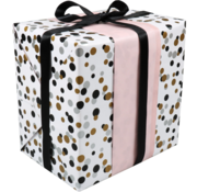 Geschenkpapier 200 Meter lang - 50 cm breit - 80g/m² - Thekenrolle - Konfetti - 1 Rolle
