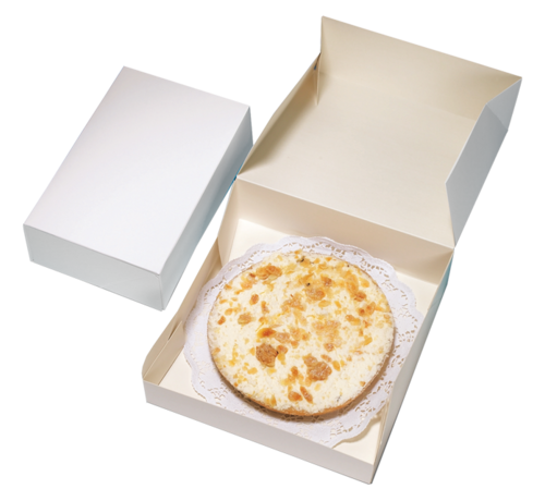 Kuchenschachtel Duplexkarton - weiß - 260 x 200 x 80 mm - 200 Stück