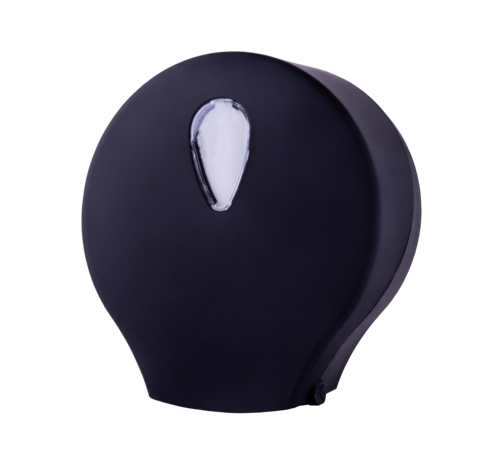 WC-Papier-Spender Mini Jumbo - 100% recycelt - schwarzer Kunststoff - Soft Touch