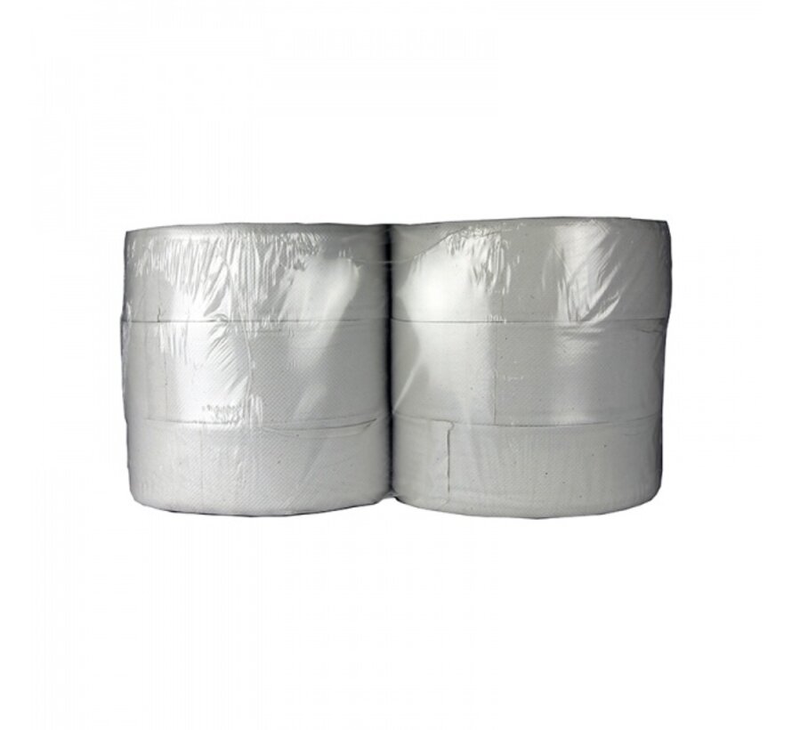 WC-Papier Maxi Jumbo 100% recycelt - 2-lagiges Toilettenpapier - 6 Rollen à 250 Meter in Folie