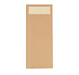 Bestecktasche Kraft mit brauner Serviette - Karton mit 850 Bestecktaschen