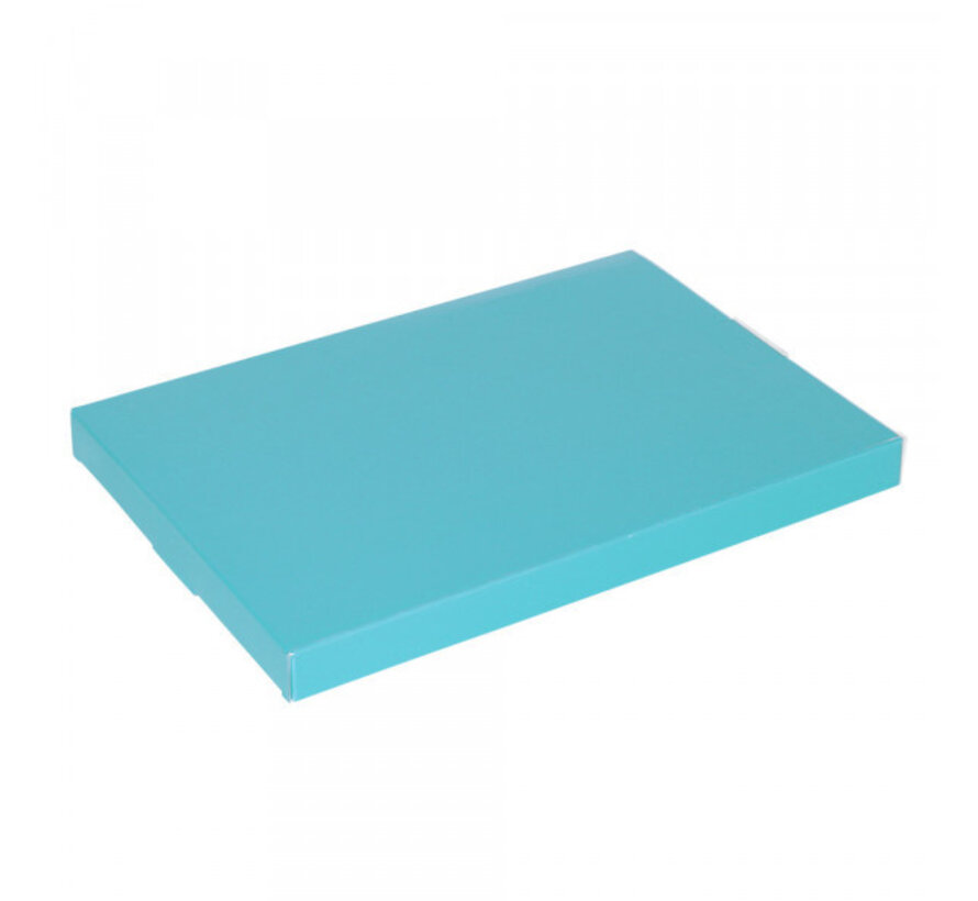 Briefkastenbox Wellpappe E-Welle 220 x 155 x 28 mm A5 Blau - Bündel mit 50 blauen Postboxen