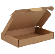 Briefkastenbox Wellpappe E-Welle 220 x 155 x 30 mm A5 Braun - inklusive zusätzlichem Verschluss - Bündel mit 50 Versandkartons