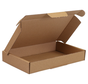 Briefkastenbox Wellpappe E-Welle 220 x 155 x 30 mm A5 Braun - inklusive zusätzlichem Verschluss - Bündel mit 50 Versandkartons