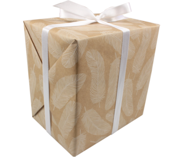 Geschenkpapier 200 Meter lang - 50 cm breit - 60gr/m2 - Thekenrolle Federn - 1 Rolle