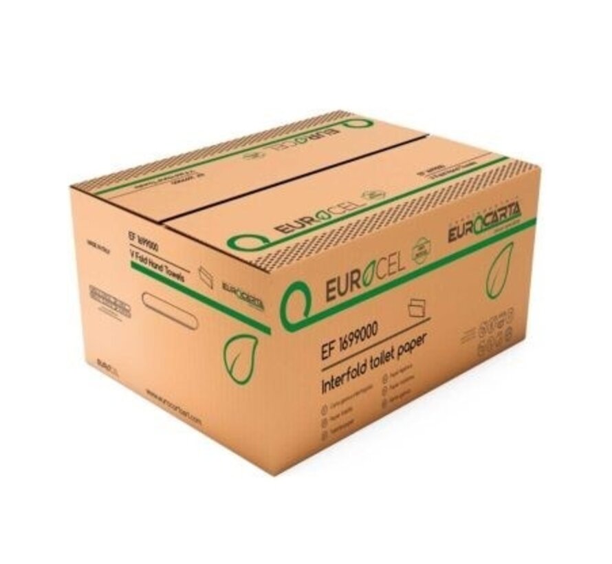 Toilettenpapier Bulkpack 100% recycelt - 2-lagiges Toilettenpapier - 10 x 21 cm - 40 x 225 Blätter in der Box