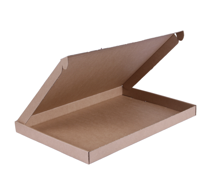 Briefkastenbox Wellpappe E-Welle 370 x 260 x 30 mm - XXL - Braun - Bündel mit 50 Versandkartons