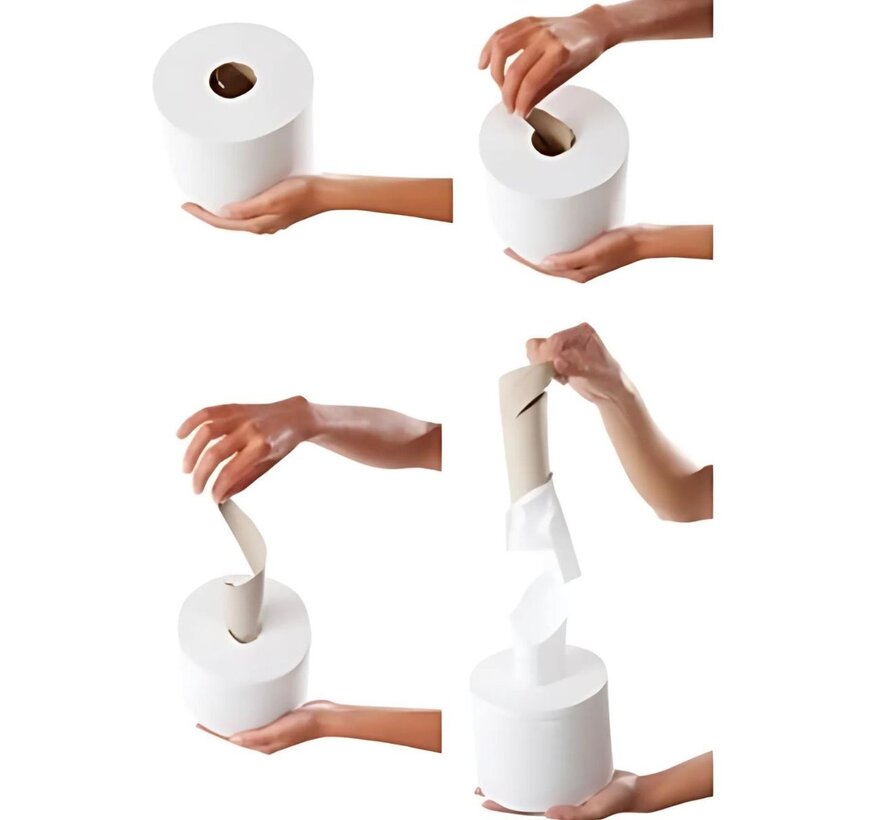 Putzrolle Midi – 20 cm x 153 Meter – Packung mit 6 Rollen – 2-lagig, 100 % Zellulose
