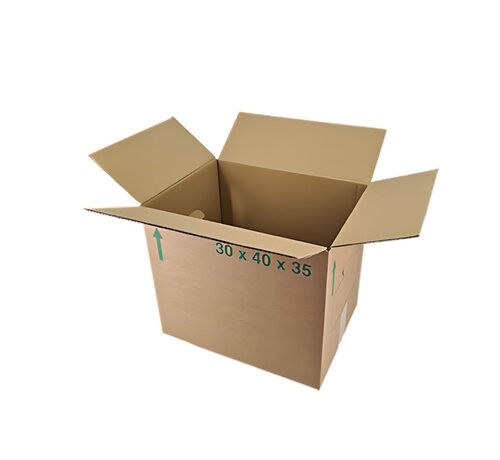 Halbe Eurobox 35 - 40 x 30 x 35 cm - Doppelwellig - Mit Griffen