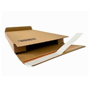 Briefkastenbox Wellpappe A4+ Braun - Doppelte Selbstklebende Verschluss - 350 x 250 x 28 mm - Bündel mit 25 Stück
