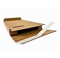 Briefkastenbox Wellpappe A4+ Braun - Doppelte Selbstklebende Verschluss - 350 x 250 x 28 mm - Bündel mit 25 Stück