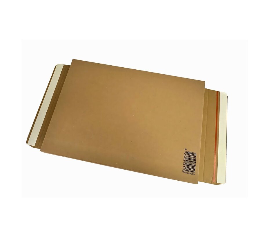 Briefkastenbox Wellpappe A4+ Braun - Doppelte Selbstklebende Verschluss - 350 x 250 x 28 mm - Bündel mit 25 Stück