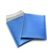 Blaue Luftpolstertaschen metallic matt D 180 x 250 mm A5+ - Karton mit 100 Stück