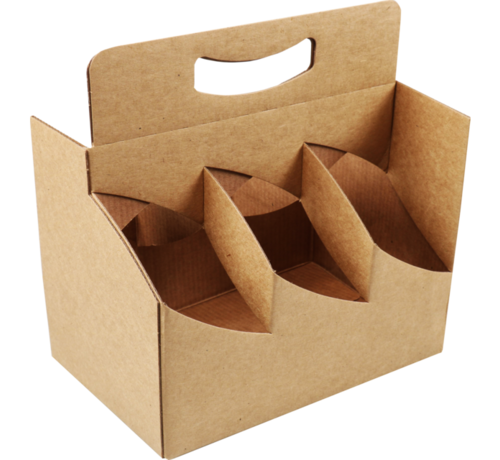 Tragetasche aus Karton - für 6 Flaschen - Bier - 15 Stück pro Verpackung