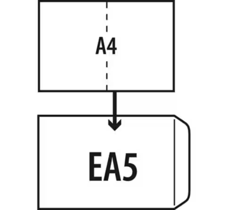 Weiße Umschläge EA5 156 x 220 mm Fenster links Karton 500 Stück