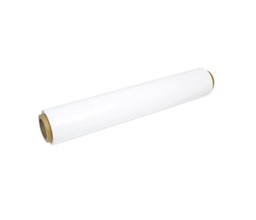 Stretchfolie Handrollen Weiß 6 Stück Basic 20 my einseitig Klebend - 50 cm x 300 m - Karton mit 6 Rollen weißer Palettenfolie
