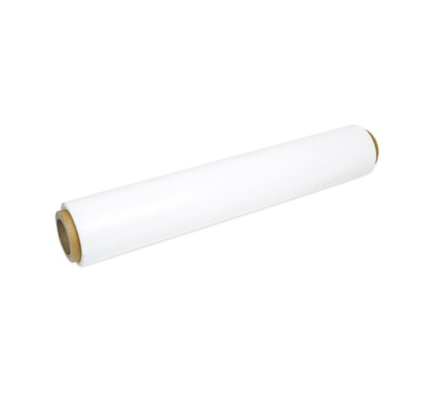 Stretchfolie Handrollen Weiß 6 Stück Basic 20 my einseitig Klebend - 50 cm x 300 m - Karton mit 6 Rollen weißer Palettenfolie