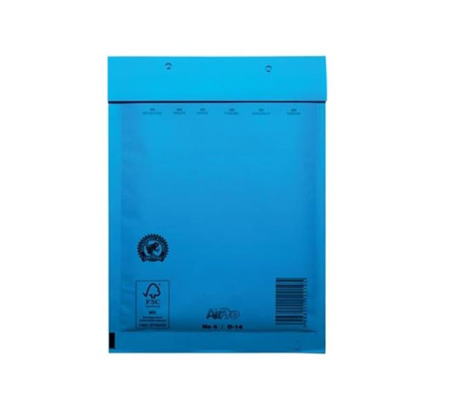 Blaue Luftpolstertaschen D 180 x 265 mm A5+ Blau Gefärbt - Karton mit 100 Stück