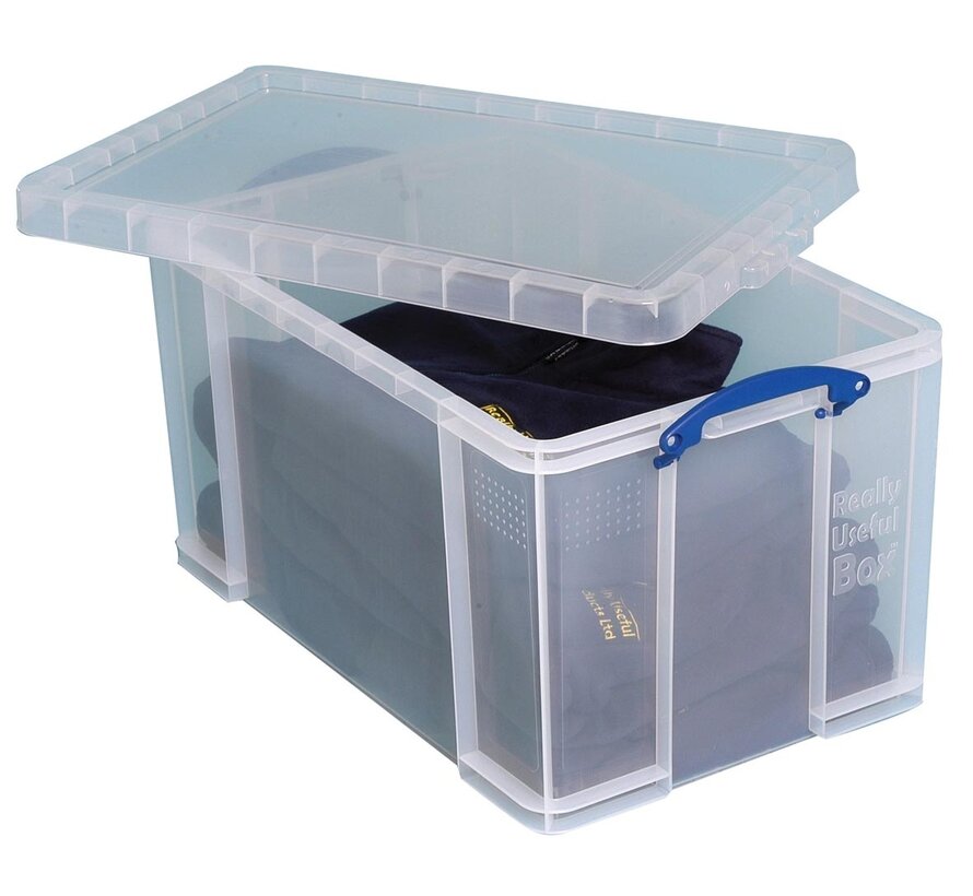 Really Useful Box - Aufbewahrungsbox 84 Liter - transparent