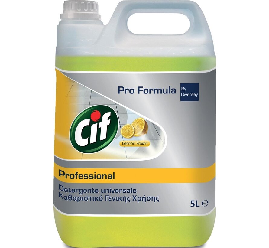 Cif - Allzweckreiniger - Zitronenfrisch - Flasche von 5 Litern