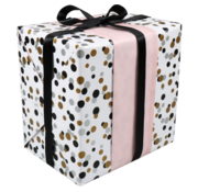 Geschenkpapier 200 Meter lang - 30 cm breit - 80g/m² - Thekenrolle - Konfetti - 1 Rolle