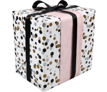 Geschenkpapier 200 Meter lang - 30 cm breit - 80g/m² - Thekenrolle - Konfetti - 1 Rolle