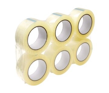 Verpackungsband High Tack Acrylband Transparent 32 my - 6 Rollen