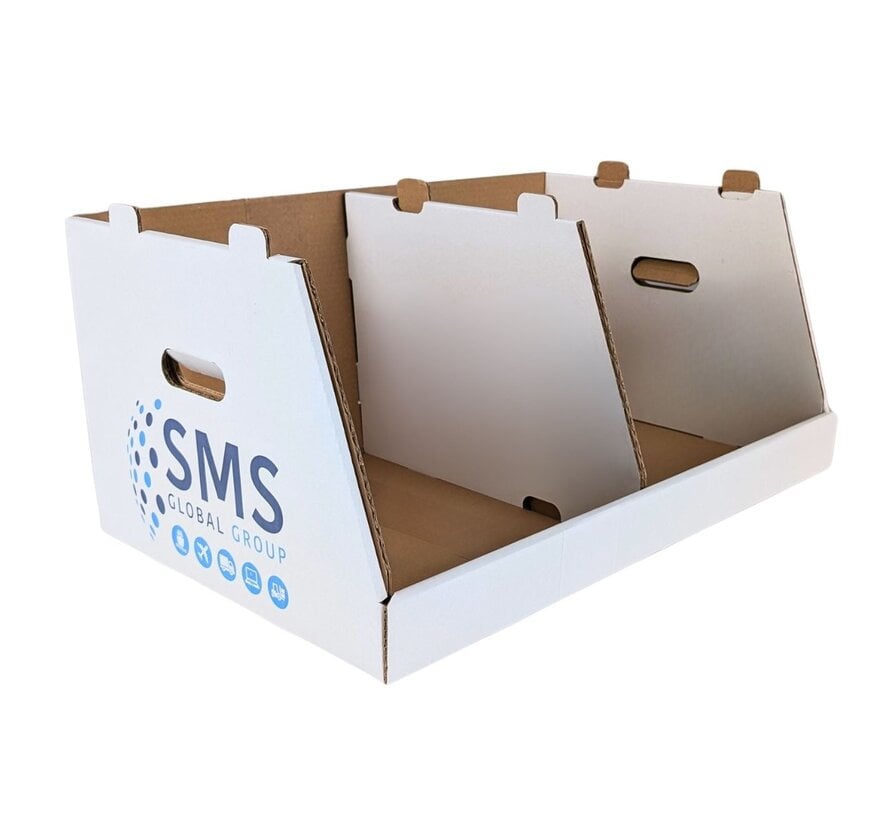Specipack Stapelbox aus Pappe – inklusive Trennwand – 600 x 400 x 280 mm
