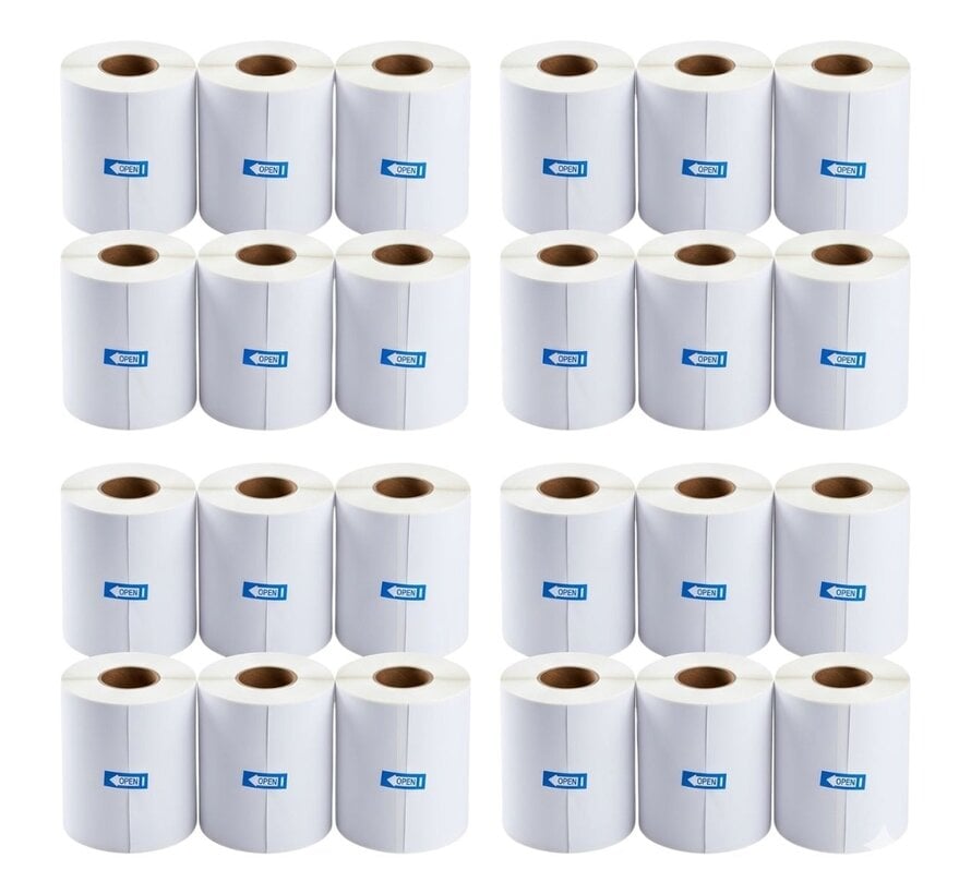 Versandetiketten 102 x 150 mm – 300 Etiketten/Rolle – Kern 25 mm – Karton mit 48 Rollen