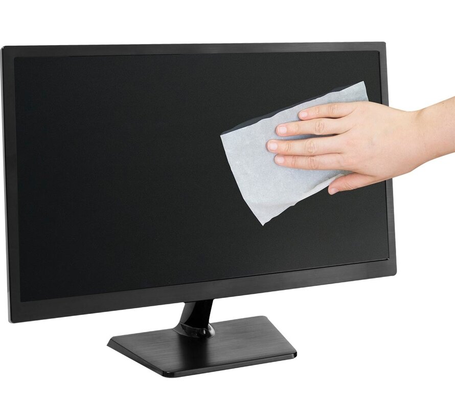 Q-CONNECT Reinigungstücher für PC- und Notebook-Bildschirme – 100 Tücher