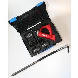 P18Li Akku-Betonrüttler Komplettset – L-Boxx, Ø28 mm, 1,0 m Schlauch