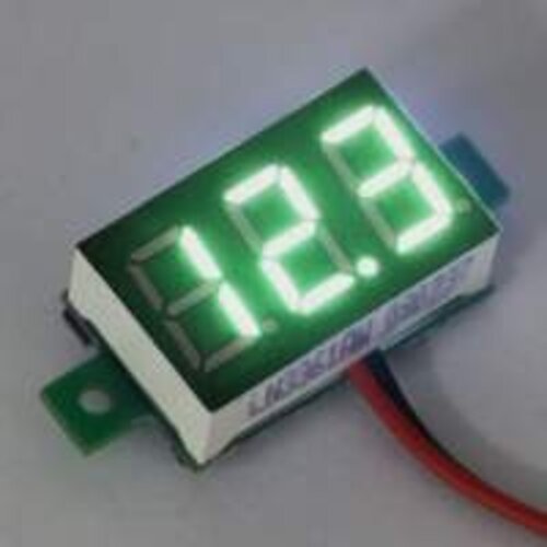 HTF Voltmeter Groen 30mm 4 - 100V DC