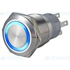 HTF Drukschakelaar met Ringverlichting Blauw