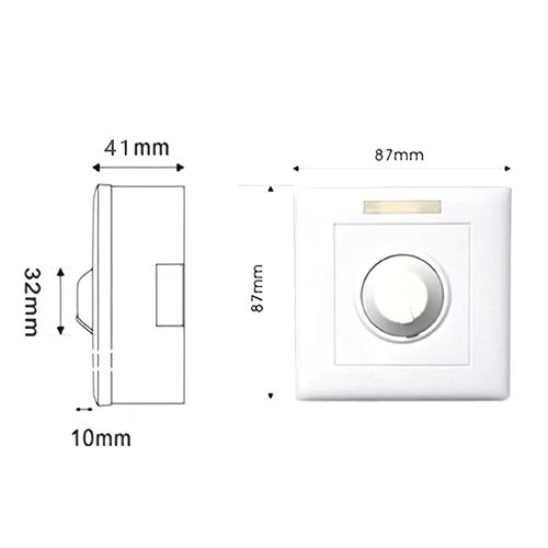 HTF LED opbouw dimmer met IR afstandsbediening en draaiknop