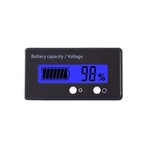 HTF Accu Capaciteitsmeter, 12 Volt met blauw verlicht LCD display, en percentage meting