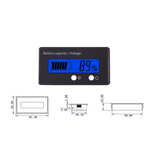 HTF Accu Capaciteitsmeter, 12 Volt met blauw verlicht LCD display, en percentage meting