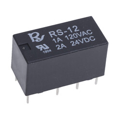HTF Relais 12V DC DPDT 1A Miniatuur, Rayex
