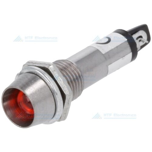 Ninigi LED Indicator Rood 12V, met metalen houder en geïntegreerde weerstand