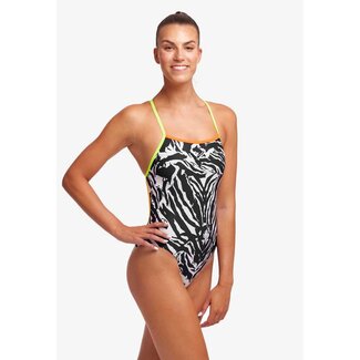 Funkita Ladies Tie Me Tight One-Piece Swimsuit - Oiled Up