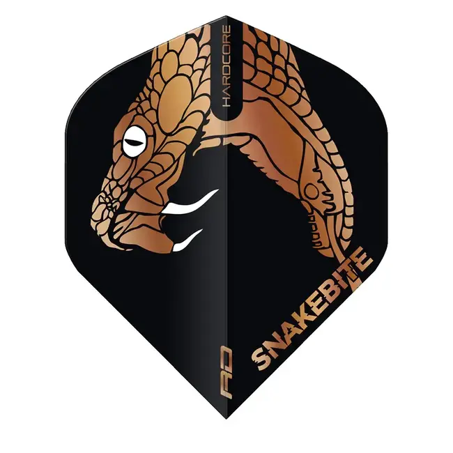 Red Dragon Peter Wright Black & Bronze Snake Hardcore Premium Standard Dart Flights