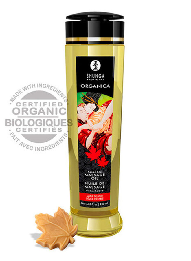 Shunga Organica Kissable Massage Oil Maple Delight