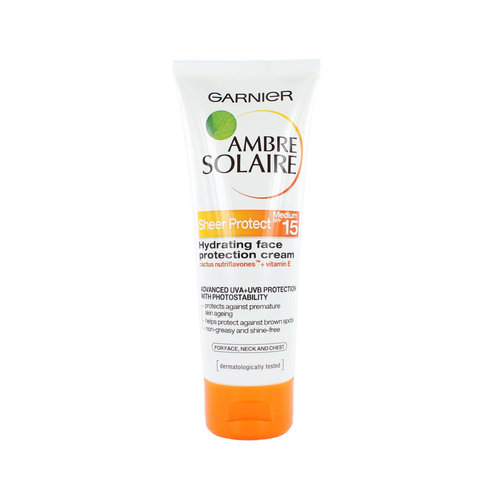 Garnier Ambre Solaire Sheer Protect Face Protection Cream (SPF 15)